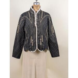1990's spiegel black embroidered jacket